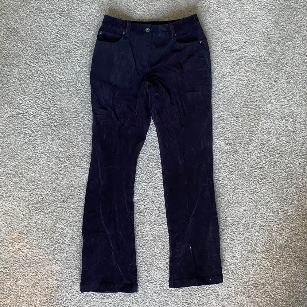 Rafaella Black Corduroy Straight Leg Pants